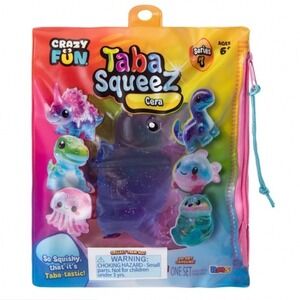 New Crazy Fun Taba Squeez Cera Dinosaur Squishy Purple Glitter Squish Fidget Toy
